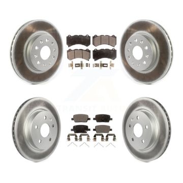 Front Rear Coated Disc Brake Rotors And Ceramic Pads Kit For Chevrolet Camaro LT LS KGT-102112