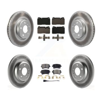 Front Rear Coated Disc Brake Rotors And Ceramic Pads Kit For 2016 Audi Q5 FLEX engine KGT-102152