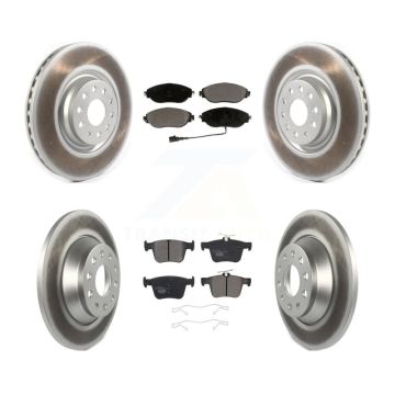 Front Rear Coated Disc Brake Rotors And Ceramic Pads Kit For Volkswagen Tiguan Jetta KGT-102163