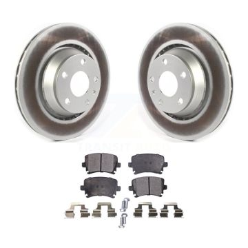 Rear Coated Disc Brake Rotors And Ceramic Pads Kit For Audi TT Quattro TTS RS KGT-102210