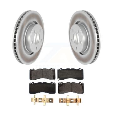Front Coated Disc Brake Rotor Ceramic Pad Kit For 2015 Ford Mustang V6 With Brembo Brakes KGT-102246