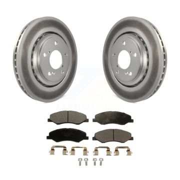 Front Coated Disc Brake Rotors And Ceramic Pads Kit For 2018-2023 Honda Odyssey KGT-102251