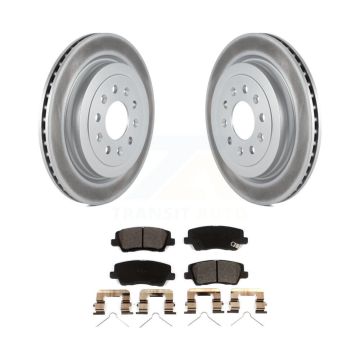 Rear Coated Disc Brake Rotors And Ceramic Pads Kit For Cadillac ATS KGT-102284