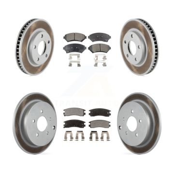 Front Rear Coat Brake Rotor Ceramic Pad Kit For Pontiac Montana FWD with Disc rear brakes KGT-102306
