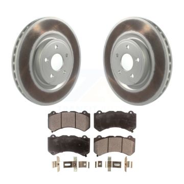 Front Coated Disc Brake Rotors And Ceramic Pads Kit For Jeep Grand Cherokee Dodge Durango KGT-102366