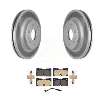 Front Coated Brake Rotor Ceramic Pad Kit For GMC Chevrolet Silverado 1500 Sierra Yukon XL KGT-102403