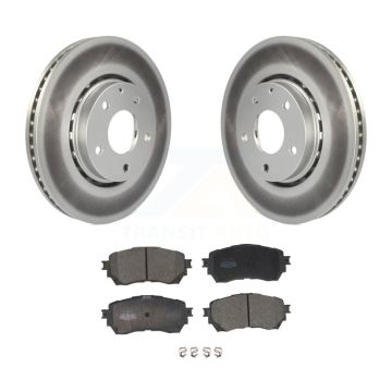Front Coated Disc Brake Rotor & Ceramic Pad Kit For 2019-2021 Mazda 6 Naturally Aspirated KGT-102408