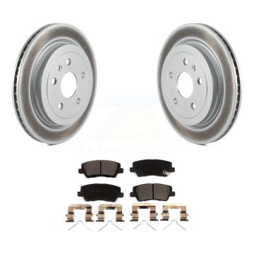 Rear Coated Disc Brake Rotors And Ceramic Pads Kit For Cadillac CTS KGT-102426