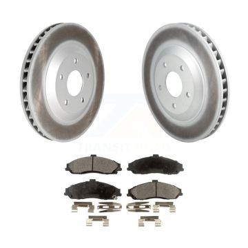 Front Coated Disc Brake Rotors And Ceramic Pads Kit For Chevrolet Corvette Cadillac XLR KGT-102444