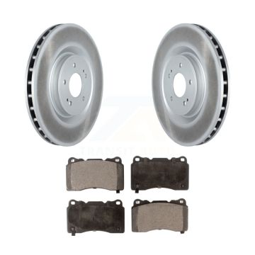 Front Coated Disc Brake Rotors And Ceramic Pads Kit For Mitsubishi Lancer KGT-102452