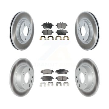 Front Rear Coated Disc Brake Rotor And Ceramic Pad Kit For Mini Cooper Countryman Paceman KGT-102475