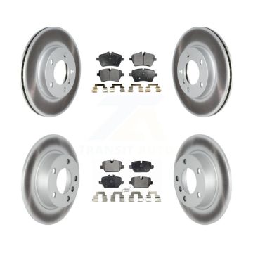 Front Rear Coated Disc Brake Rotor And Ceramic Pad Kit For Mini Cooper Countryman Paceman KGT-102477