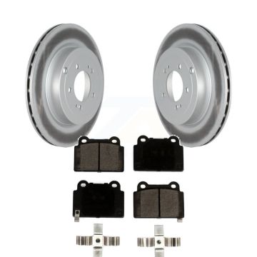 Rear Coated Disc Brake Rotors And Ceramic Pads Kit For Mitsubishi Lancer KGT-102482