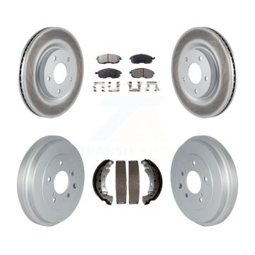 Front Rear Coat Brake Rotor Ceramic Pad Drum Kit For 2017-2019 Nissan Sentra Turbocharged KGT-102499