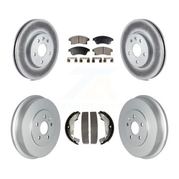 Front Rear Coated Disc Brake Rotors Ceramic Pads And Drum Kit For Chevrolet Cruze Limited KGT-102500