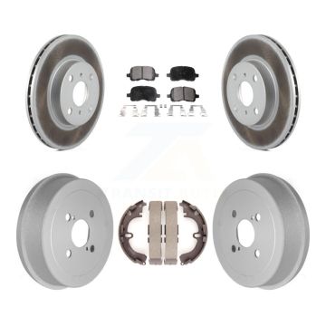 Front Rear Coat Disc Brake Rotors Ceramic Pad Drum Kit For Toyota Corolla Chevrolet Prizm KGT-102521