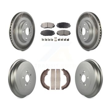 Front Rear Coated Disc Brake Rotors Ceramic Pads And Drum Kit For Toyota Corolla KGT-102555