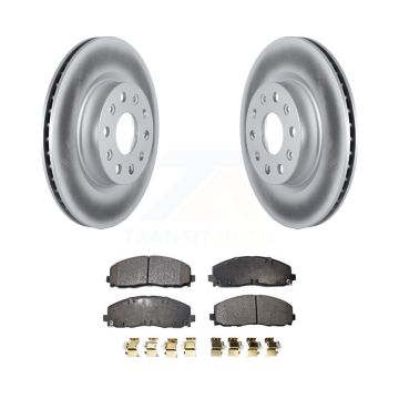 Front Coated Disc Brake Rotors And Ceramic Pads Kit For Jeep Wrangler KGT-102587