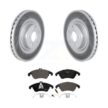 Front Coated Disc Brake Rotors And Ceramic Pads Kit For Mercedes-Benz E400 E550 C250 KGT-102610