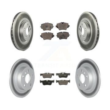 Front Rear Coated Disc Brake Rotors & Ceramic Pad Kit For Mini Cooper Countryman S ALL4 KGT-102633