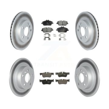 Front Rear Coated Disc Brake Rotors And Ceramic Pads Kit For 2014-2017 BMW i3 KGT-102653