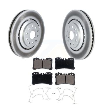 Front Coated Disc Brake Rotors And Ceramic Pads Kit For Lexus LS460 LS500 LS600h LS500h KGT-102669