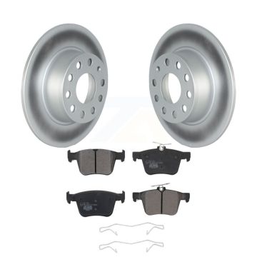 Rear Coated Disc Brake Rotors And Ceramic Pads Kit For Volkswagen Jetta Taos KGT-102682
