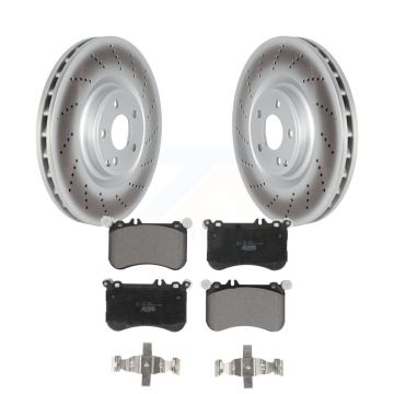 Front Coated Disc Brake Rotors And Ceramic Pads Kit For 2012-2018 Mercedes-Benz CLS550 KGT-102726