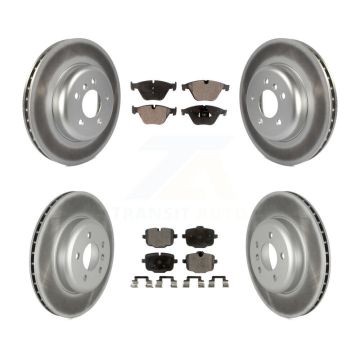 Front Rear Coated Disc Brake Rotors & Ceramic Pad Kit For BMW 640i xDrive Gran Coupe 535i KGT-102754