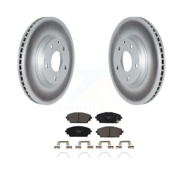 Front Coated Disc Brake Rotors And Ceramic Pads Kit For Mazda 3 Sport AWD KGT-102780