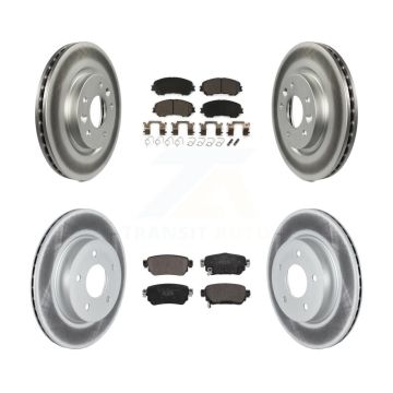 Front Rear Coated Disc Brake Rotors And Ceramic Pads Kit For Nissan Rogue Sport Qashqai KGT-102794