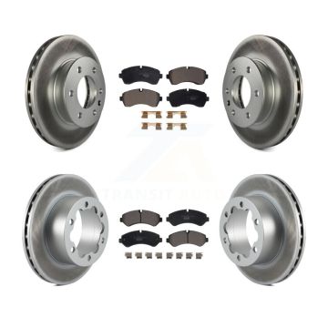 Front Rear Coated Brake Rotor Ceramic Pad Kit For Mercedes-Benz Sprinter 3500 4500 3500XD KGT-102797