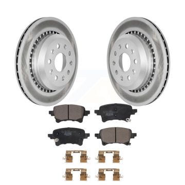 Rear Coated Disc Brake Rotors And Ceramic Pads Kit For Jeep Wrangler Gladiator KGT-102814