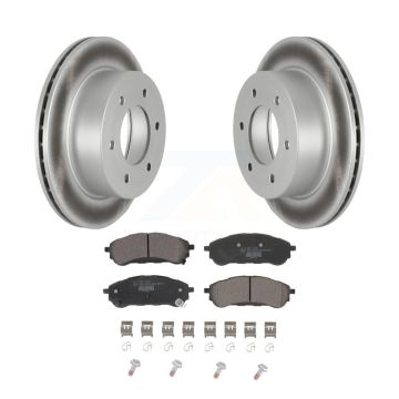 Rear Coated Disc Brake Rotors And Ceramic Pads Kit For 2019-2023 Ford Ranger KGT-102815