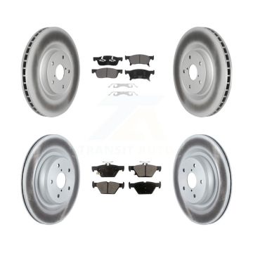 Front Rear Coated Disc Brake Rotors And Ceramic Pads Kit For 2019-2024 Subaru Ascent KGT-102849