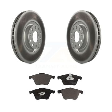 Front Coated Disc Brake Rotors And Ceramic Pads Kit For Audi A6 Quattro KGT-102868