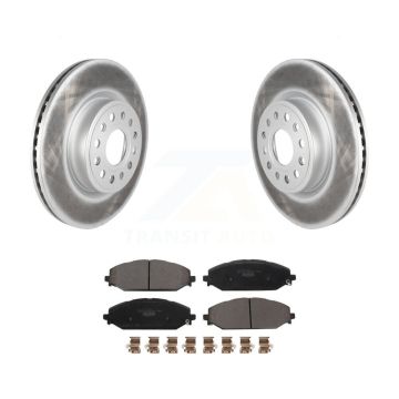 Front Coated Disc Brake Rotors And Ceramic Pads Kit For Ram 1500 KGT-102870