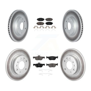 Front Rear Coated Disc Brake Rotors And Ceramic Pads Kit For Mazda 3 Sport AWD KGT-102879
