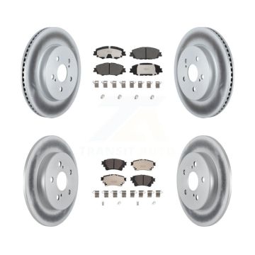 Front Rear Coated Disc Brake Rotors And Ceramic Pads Kit For Toyota Corolla KGT-102911