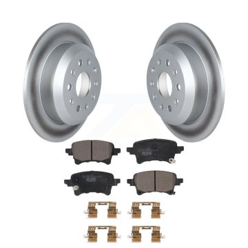 Rear Coated Disc Brake Rotors And Ceramic Pads Kit For Jeep Wrangler KGT-102971