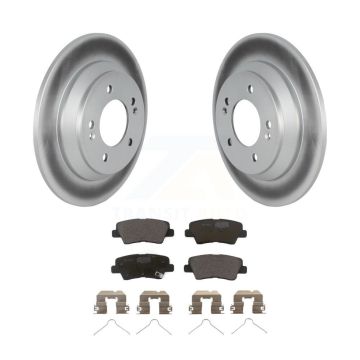 Rear Coated Disc Brake Rotors And Ceramic Pads Kit For 2020-2022 Kia Soul 1.6L KGT-102976