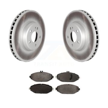 Front Coat Brake Rotor Ceramic Pad Kit For 15-20 Mercedes-Benz C300 Without Sport Package KGT-102981