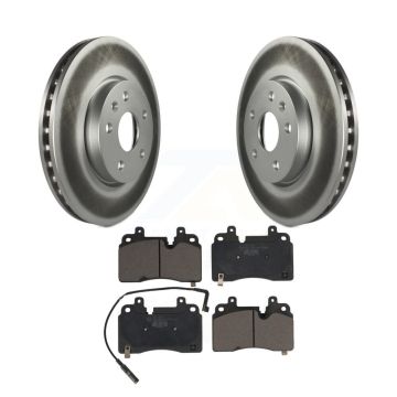 Front Coated Disc Brake Rotors And Ceramic Pads Kit For Chevrolet Corvette KGT-102995