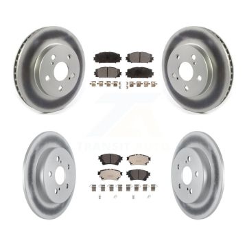 Front Rear Coated Disc Brake Rotors And Ceramic Pads Kit For Toyota Corolla KGT-103002