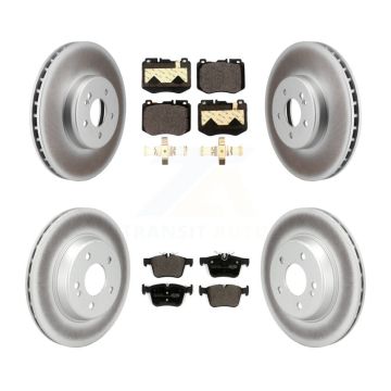 Front Rear Coated Disc Brake Rotors And Ceramic Pad Kit For Mercedes-Benz C300 C400 C350e KGT-103006