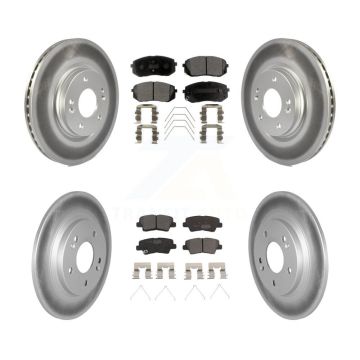 Front Rear Coat Brake Rotors Ceramic Pad Kit For Hyundai Kona With Electric Parking KGT-103103