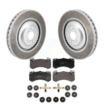 Front Coated Disc Brake Rotors And Ceramic Pads Kit For Audi A8 Quattro S7 S8 KGT-103153