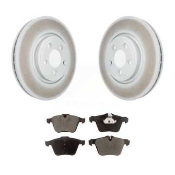 Front Coat Brake Rotor Ceramic Pad Kit For 2010 Jaguar XF With 326mm Diameter KGT-103159