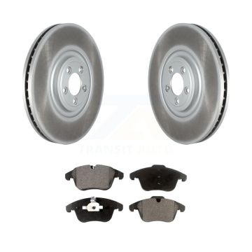 Front Coat Brake Rotor Ceramic Pad Kit For 2010 Jaguar XF With 380mm Diameter KGT-103161