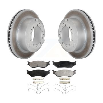 Front Coat Brake Rotors Ceramic Pad Kit For International TerraStar IC Corporation AE Bus KGT-103166